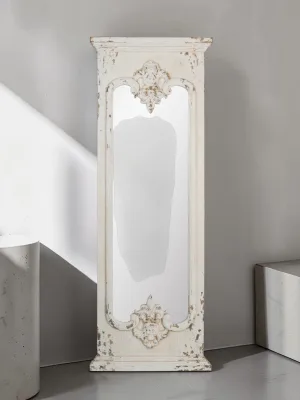 Full Length Mirror, Solid Wood Frame Floor Mirror, 21.5' x 59' White Rectangular Wall Mirror