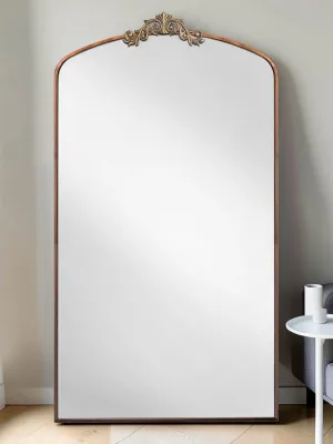 Full Length Mirror 36x66 Inch Arched Floor Mirror Metal Framed Mirror Antique Bronze