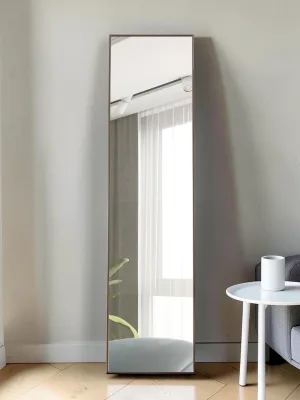 Full Length Mirror, Solid Wood Frame Dressing Mirror, 58 x 15 Inch Floor or Wall Mounted Mirror